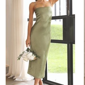 Keira Billy J Olive Dress / Olive wedding guest dress